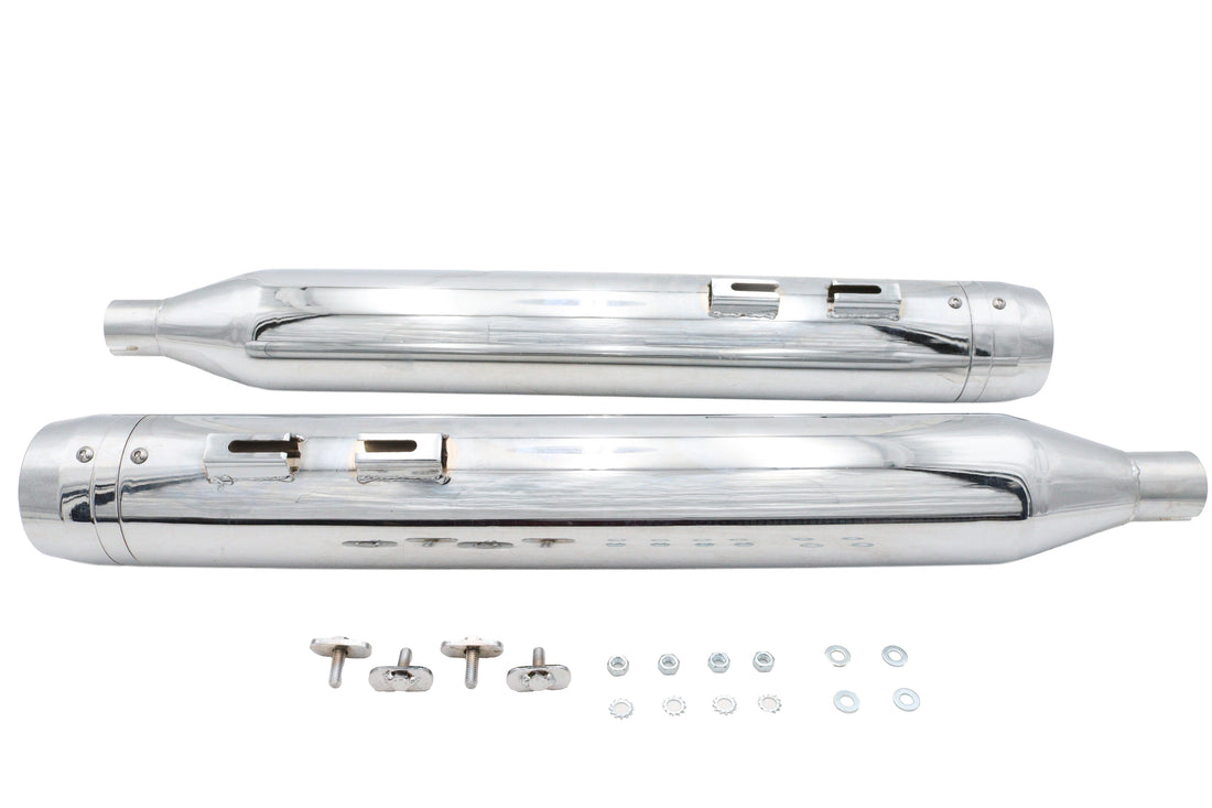 30-1912 - Wyatt Gatling Muffler Set Chrome with Chrome Rocket Booster by Wyatt Gatling