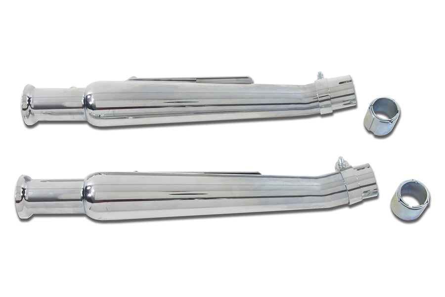 Right Side Chrome 20 inch Megaphone Upsweep Slip On Muffler