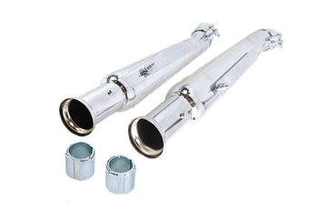 Chrome 20 inch Megaphone Upsweep Slip On Muffler Set