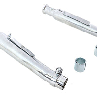 Chrome 20 inch Megaphone Upsweep Slip On Muffler Set