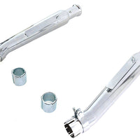 Chrome 20 inch Megaphone Upsweep Slip On Muffler Set