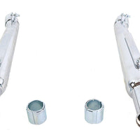 Chrome 20 inch Megaphone Upsweep Slip On Muffler Set