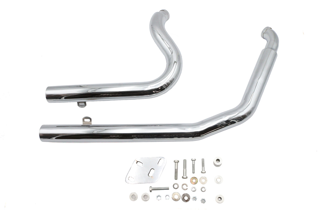 30-2202 - Big Growl Exhaust Long Rifle Drag Pipe Set Chrome by Ultima