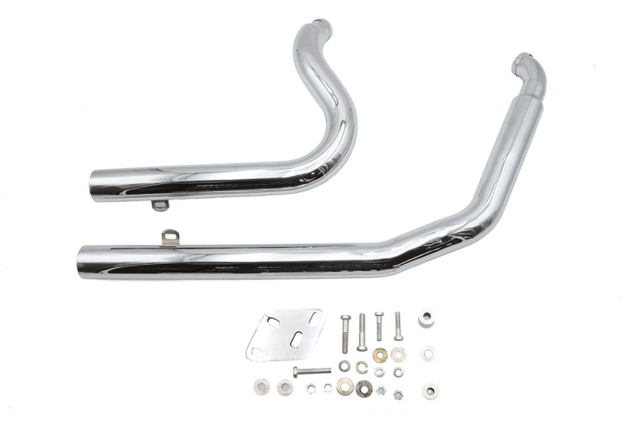 30-2204 - Big Growl Exhaust Drag Pipe Set Snub Nose Chrome by Ultima
