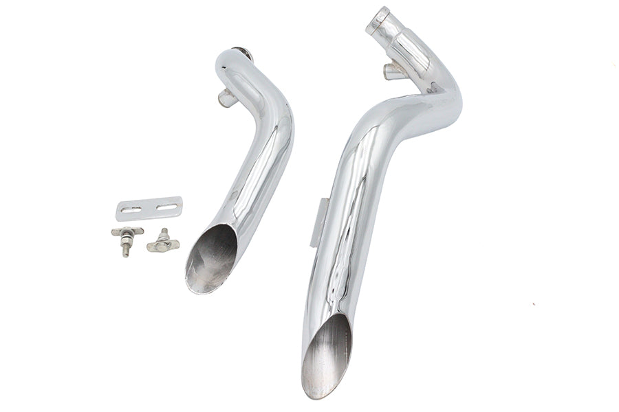 30-2207 - Big Growl Exhaust Drag Pipe Short Shots Chrome by Ultima