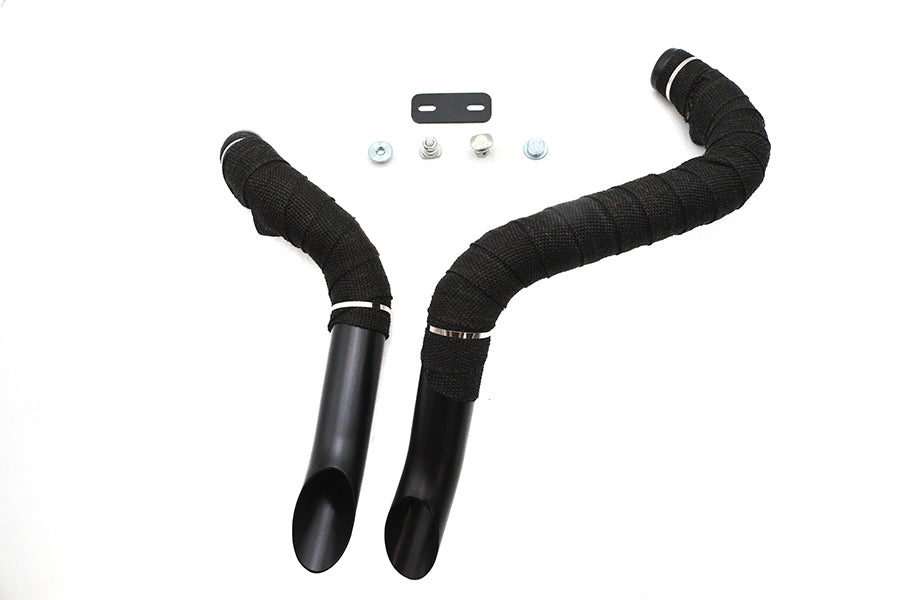 30-2209 - Big Growl Exhaust Drag Pipe Short Shots Black by Ultima