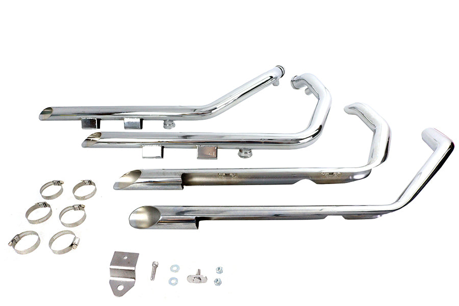 30-2453 - Factory Sample MCM Illusion Drag Pipe Set Chrome by V-Twin