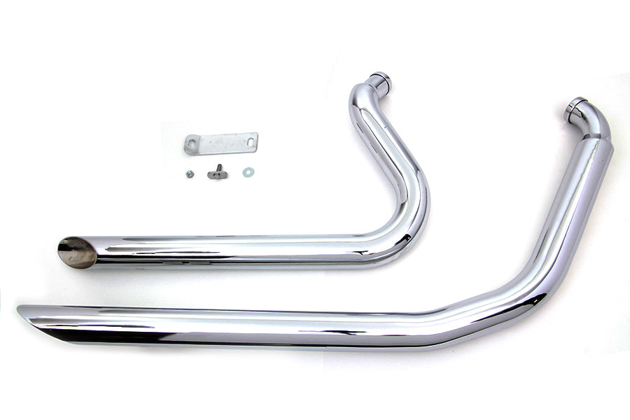30-2456 - Factory Sample Wyatt Gatling Exhaust Drag Pipe Set Side by V-Twin