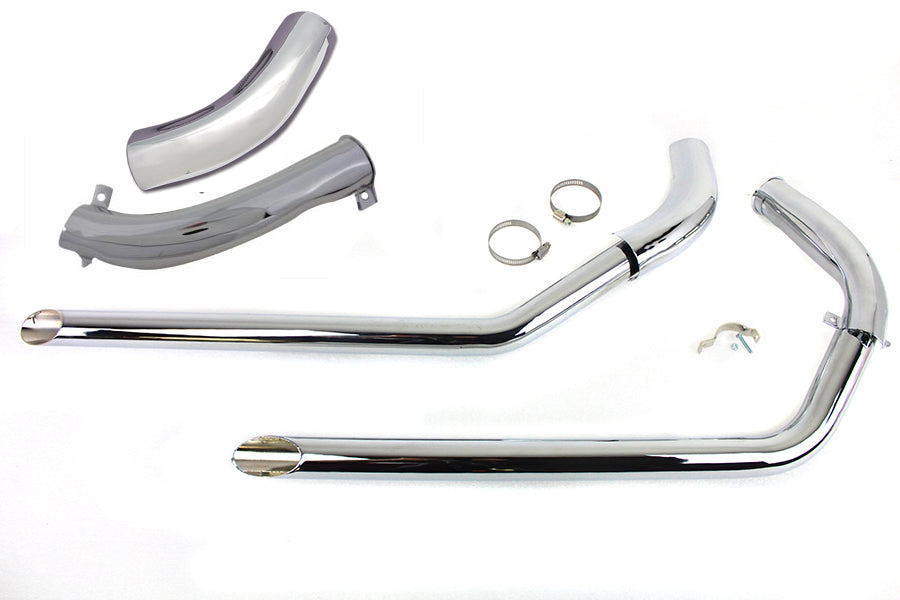 30-3006 - Wyatt Gatling Exhaust Drag Pipe Set Slash Cut Ends by V-Twin