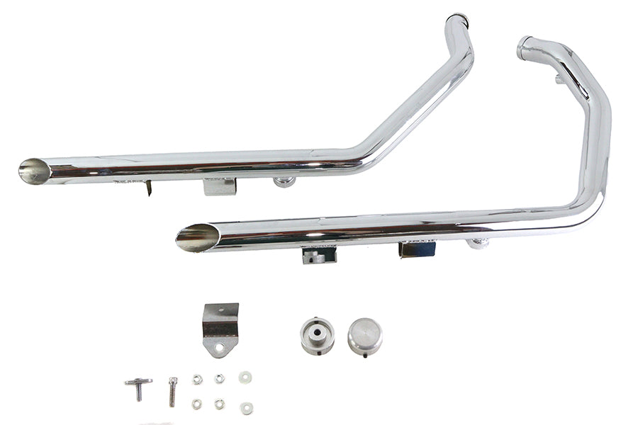 30-3033 - Wyatt Gatling Exhaust Drag Pipe Set Slash Cut by V-Twin