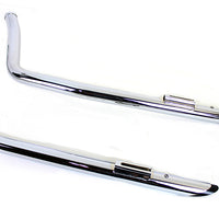 30-3102 - Exhaust Drag Pipe Set with Black Slash Tips by V-Twin