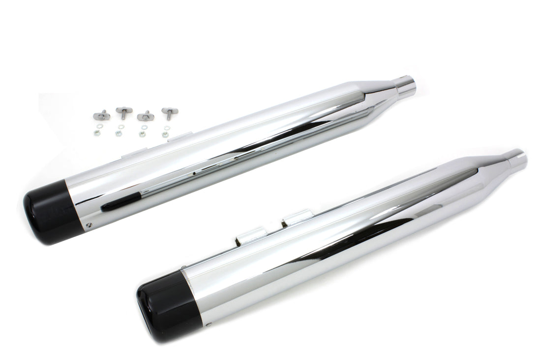 30-3183 - Muffler Set with Black Hollow Point End Tips by V-Twin