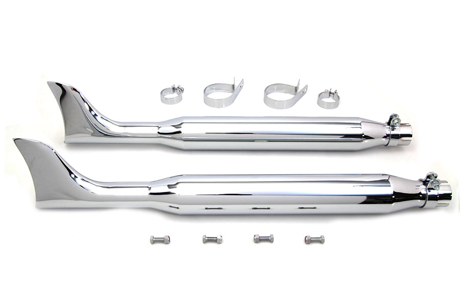 30-3185 - Chrome Fishtail Muffler Kit 30 inch by V-Twin