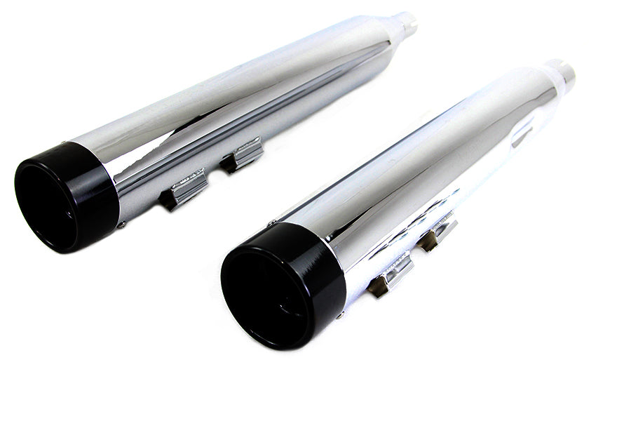 30-4010 - Wyatt Gatling Muffler Set Chrome with Black Stub Nose Tip by Wyatt Gatling