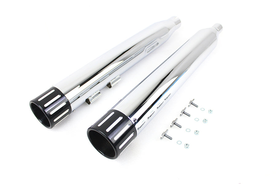 30-4013 - Wyatt Gatling Muffler Set Chrome with Black Revolver Tip by Wyatt Gatling