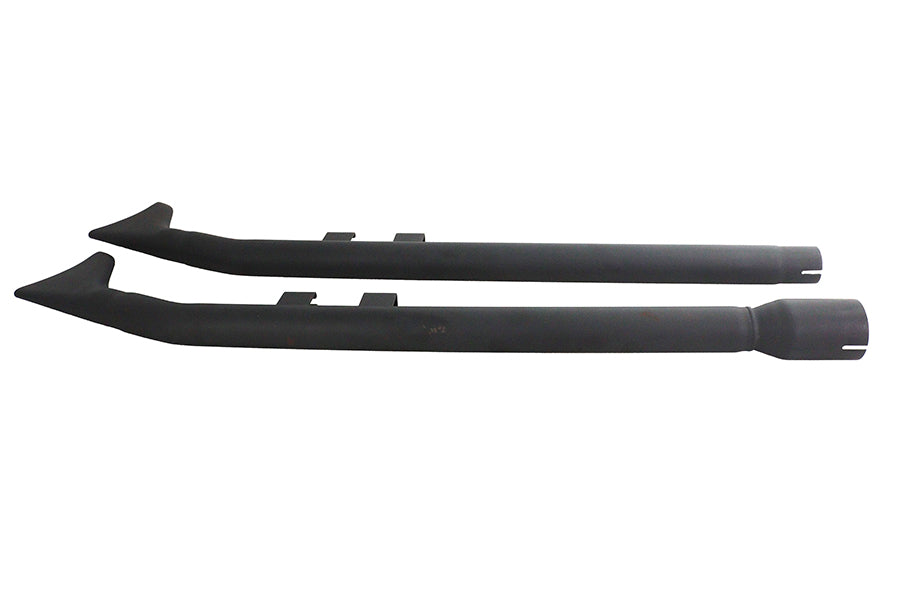 30-7962 - FLT Upsweep Straight Fishtail Set Black by V-Twin