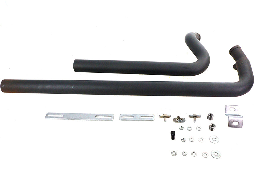 30-8116 - Exhaust Drag Pipe Set Black Shotgun Style by V-Twin