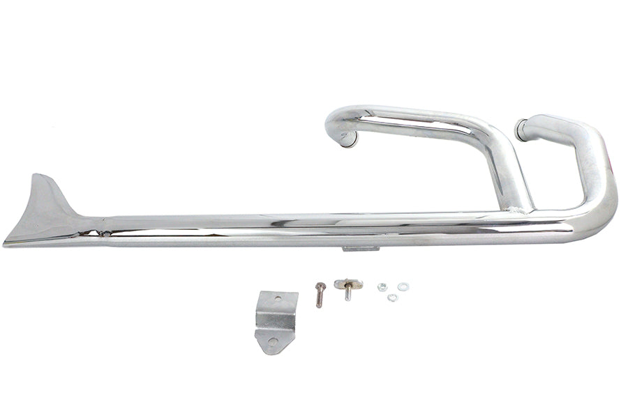 30-8153 - Wyatt Gatling 2:1 Fishtail Exhaust Header Pipe Chrome by Wyatt Gatling