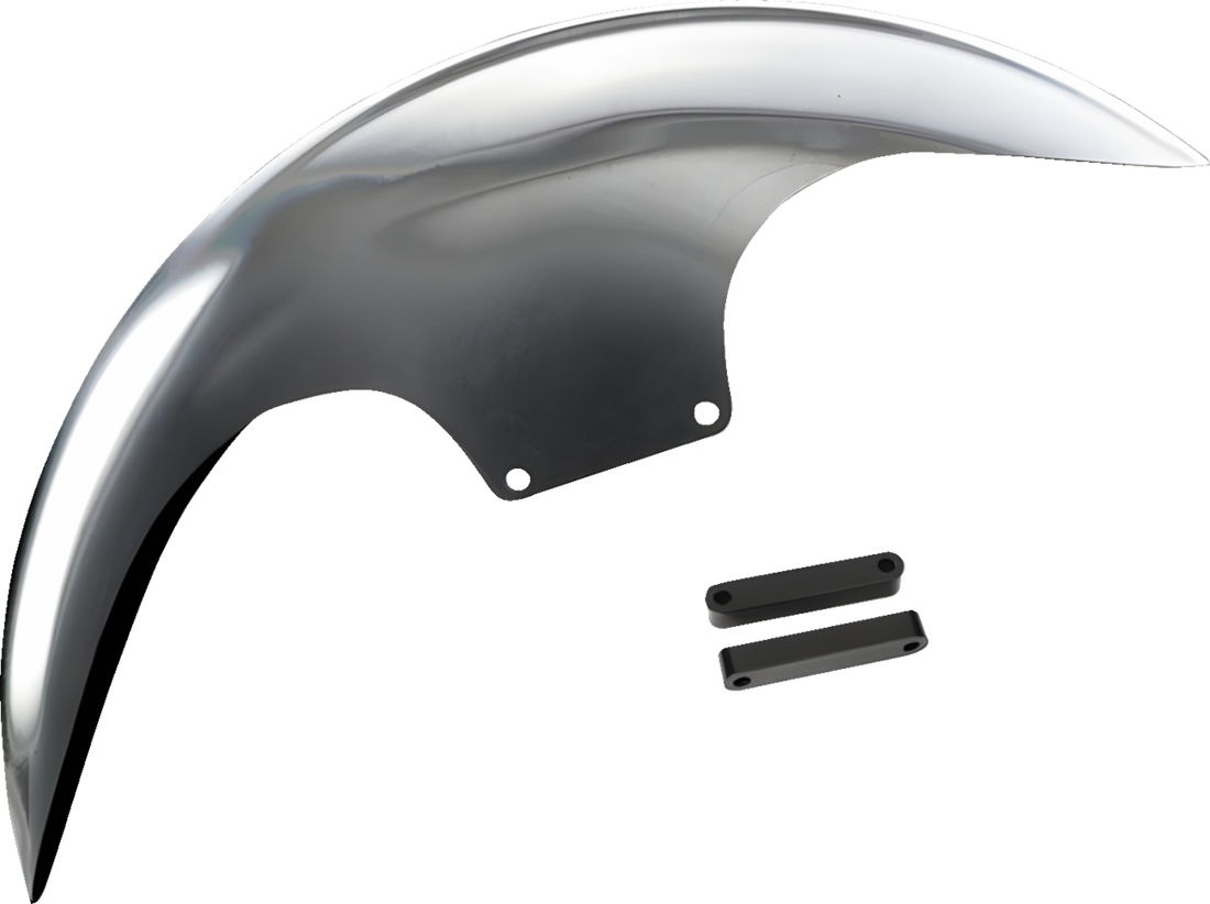 PAUL YAFFE BAGGER NATION Cafe Front Fender - 19" Wheel - With Black Adapters PYO:CAFÉ-OEM-23CVO-B