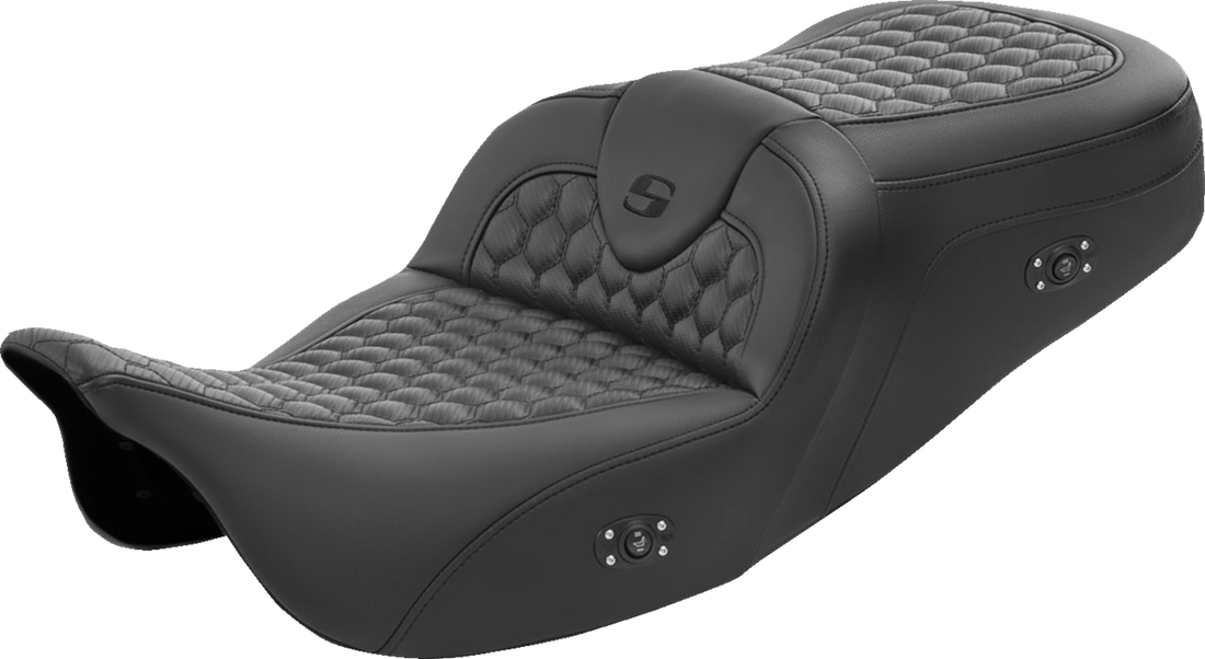 SADDLEMEN RoadSofa™ Seat - Honeycomb - without Backrest - Heated - FL '08-'23 808-07B-189HCT