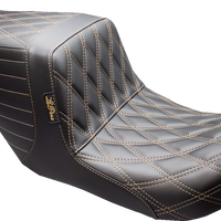 LE PERA Tailwhip Up Front Seat - Double Diamond w/ Chestnut Thread - FL '08-'24 LKU-587DD-CHET