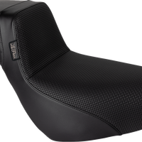 LE PERA Kickflip Daddy Long Legs Low Rider Seat - Basket Weave - Black - FL/FX '18-'24 LYR-590DLBW