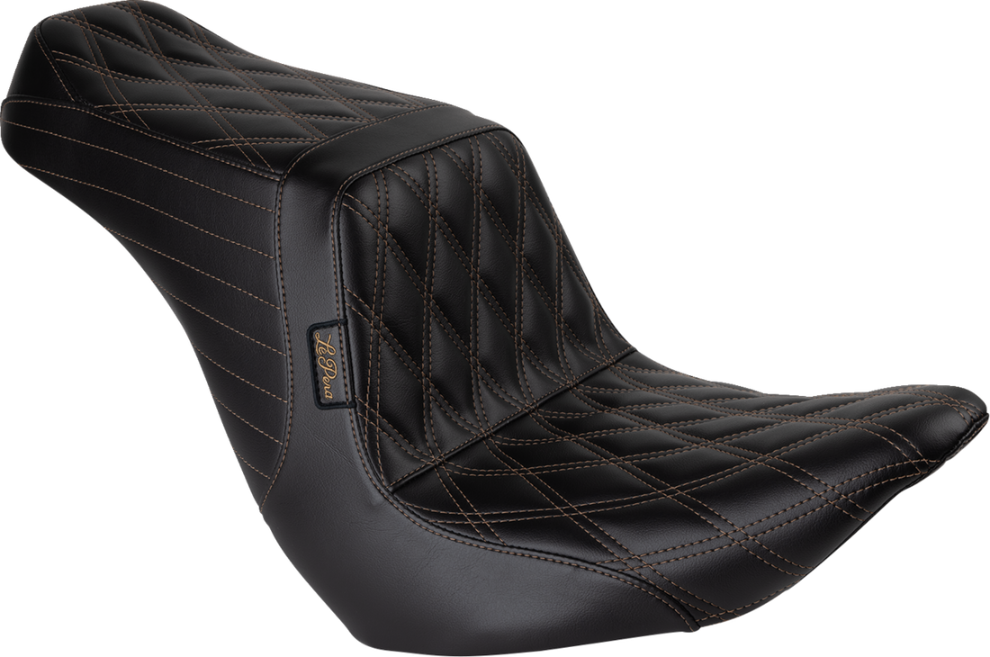 LE PERA Tailwhip Up Front Seat - Double Diamond w/ Chestnut Thread - Black - FLSB/FXLR '18-'24 LYRU-580DD-CHET