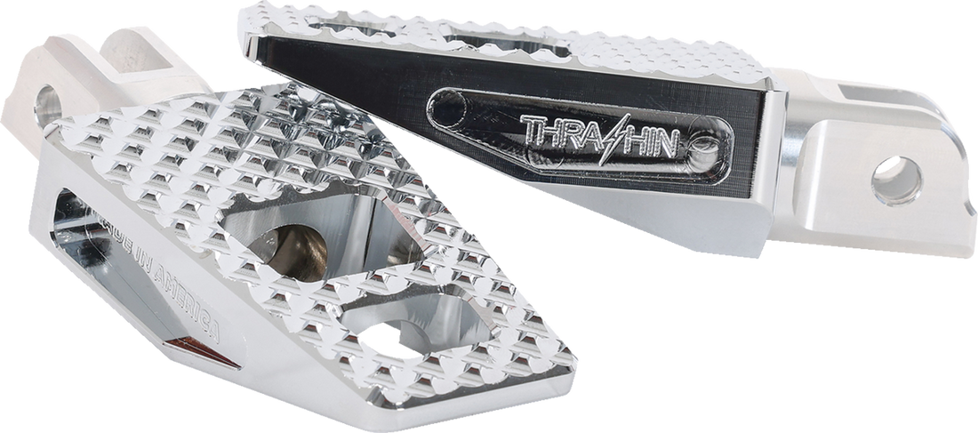 THRASHIN SUPPLY CO. P-54 Foot Pegs - Front - Chrome TSC-2020-3-SF