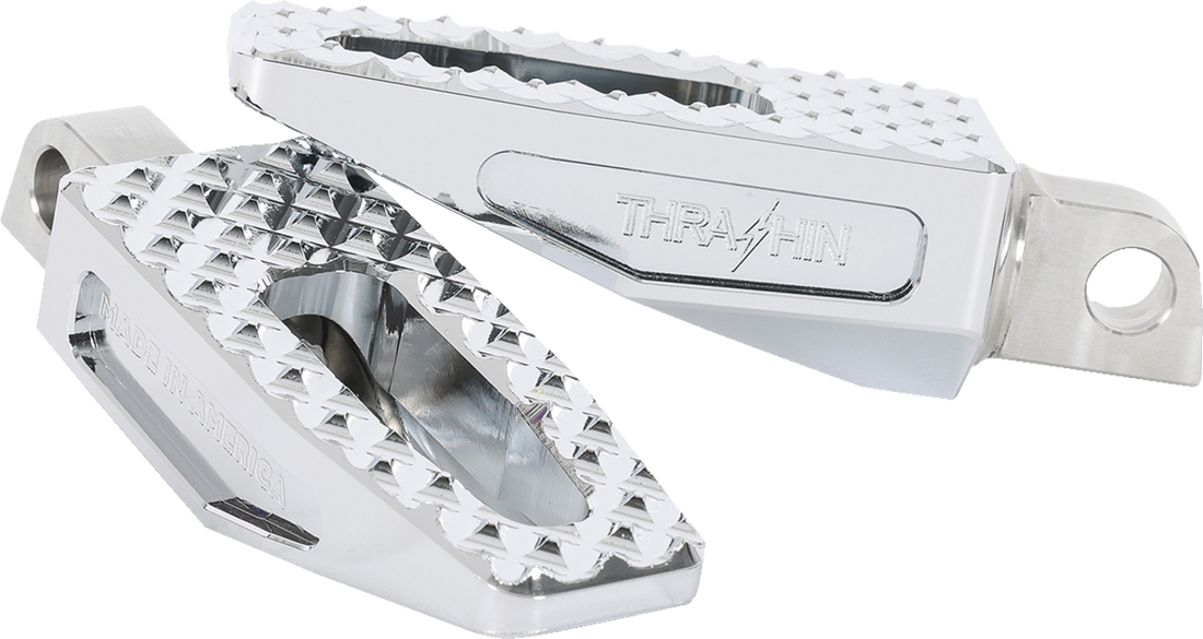 THRASHIN SUPPLY CO. Slim P-54 Foot Pegs - Front/Rear - Chrome TSC-2021-3-D
