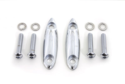 31-0075 - Chrome Turn Signal Block Off Plates by V-Twin