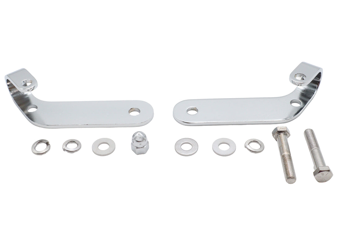 31-0185 - Chrome Universal Spotlamp Bracket Set by V-Twin
