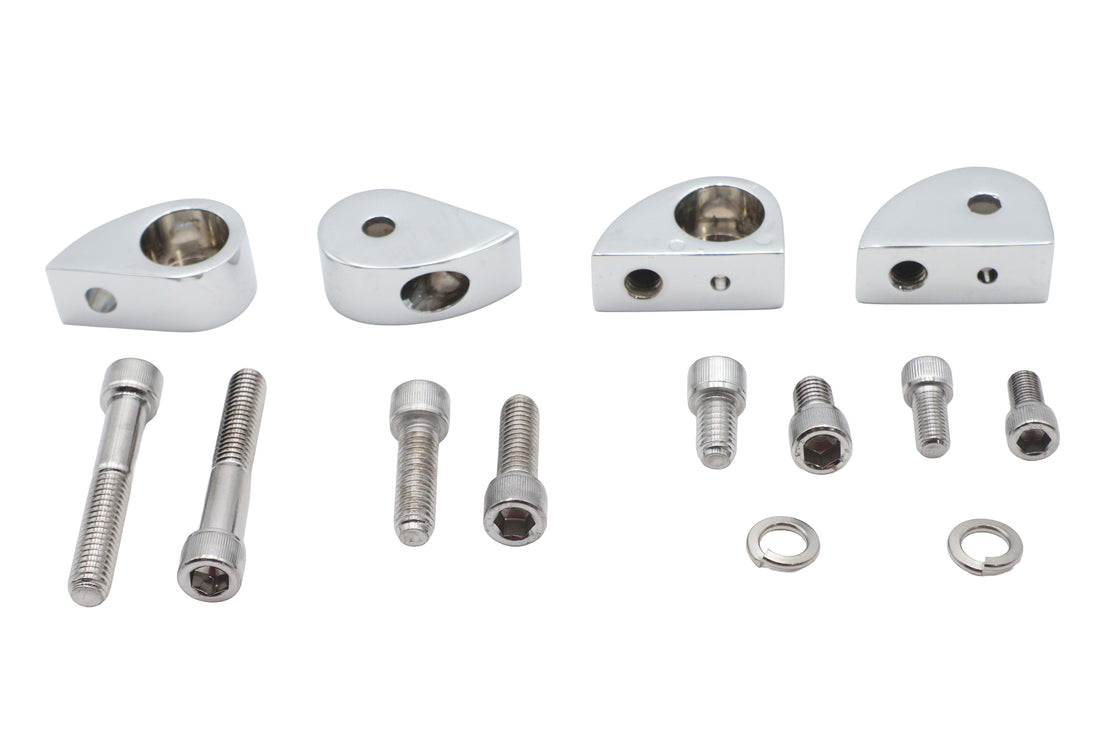 31-0202 - Chrome Bullet Lamp Mounting Kit by V-Twin