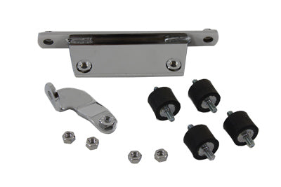 31-0221 - Round Oil Tank Mount Chrome by V-Twin