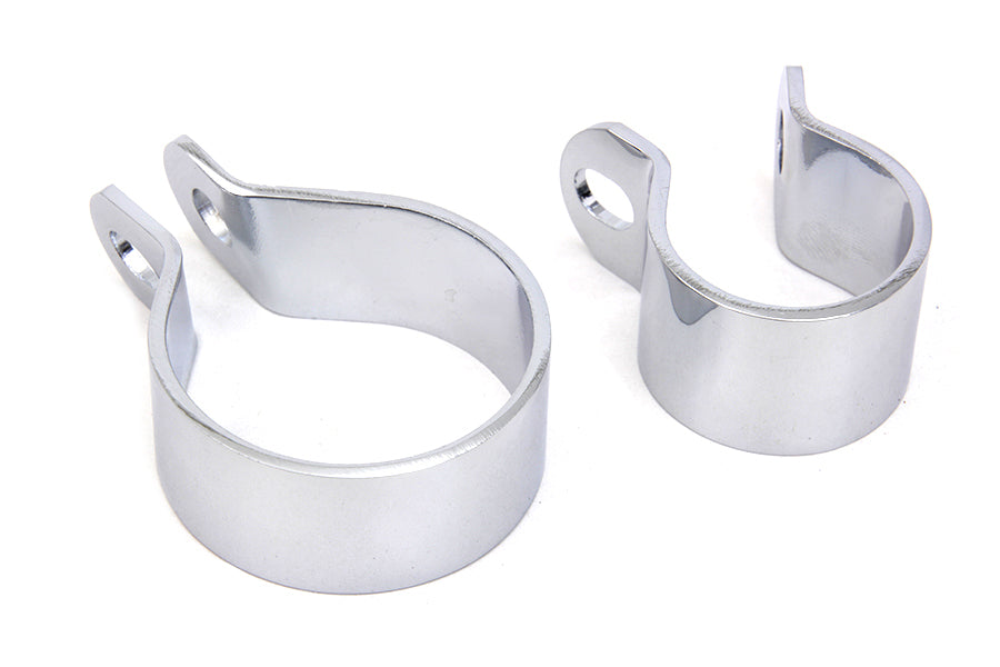31-0229 - Front Exhaust Chrome Clamp Set by V-Twin