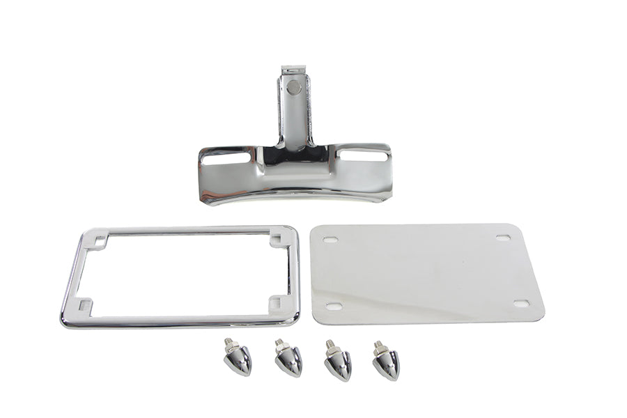 31-0271 - License Plate Frame Bracket Kit Chrome by V-Twin