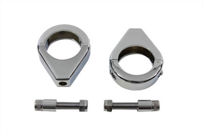 31-0300 - Chrome Turn Signal Clamp Kit 39mm Forks by V-Twin