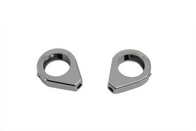 31-0345 - Chrome Turn Signal Clamp Kit 39mm Forks by V-Twin