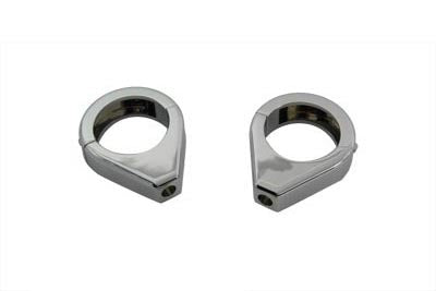 31-0346 - Chrome Turn Signal Clamp Kit 41mm Forks by V-Twin