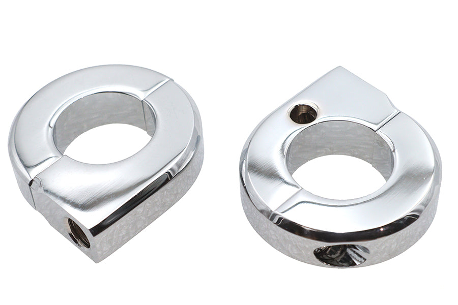 31-0695 - Chrome Universal Mount Clamp Set 1 by V-Twin
