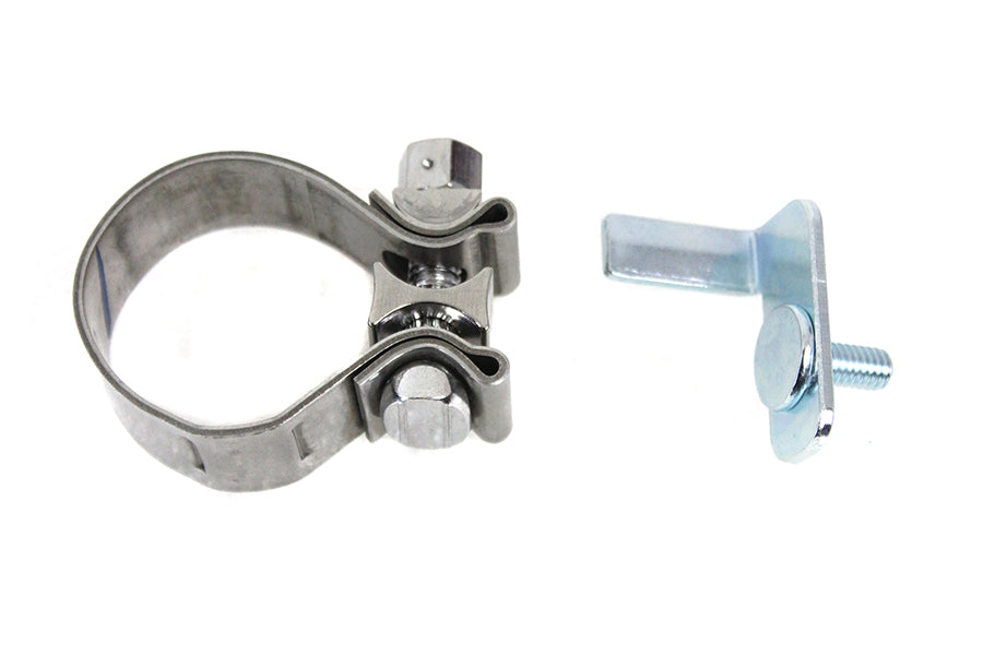31-0917 - FLT Rear Exhaust Header Tab and Clamp Kit by V-Twin