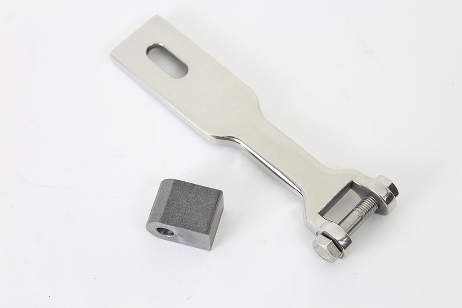 31-0975 - Polished Stainless Steel Solo Seat Nose Pivot Kit by V-Twin