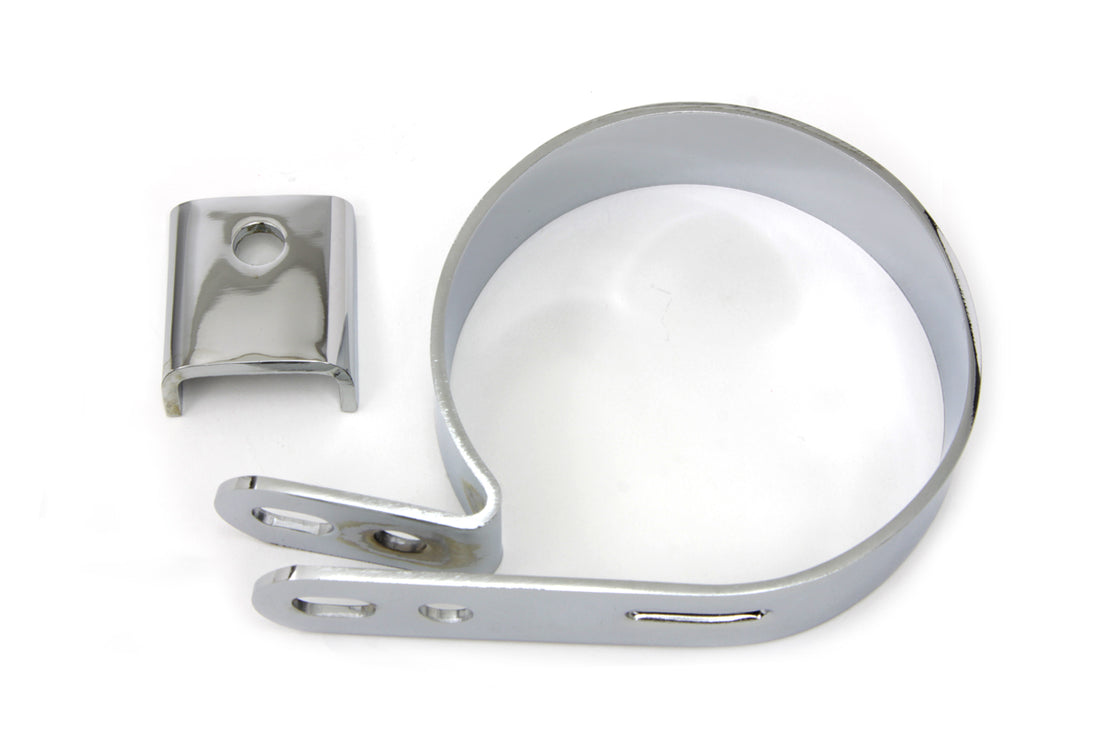 31-1297 - Chrome 3-1/4  Replica Muffler Clamp by V-Twin