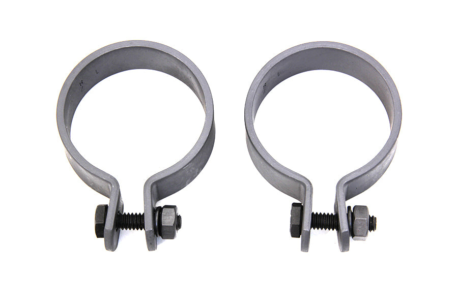 31-1322 - Parkerized 1-7/8 inch Muffler End Clamp Set by V-Twin