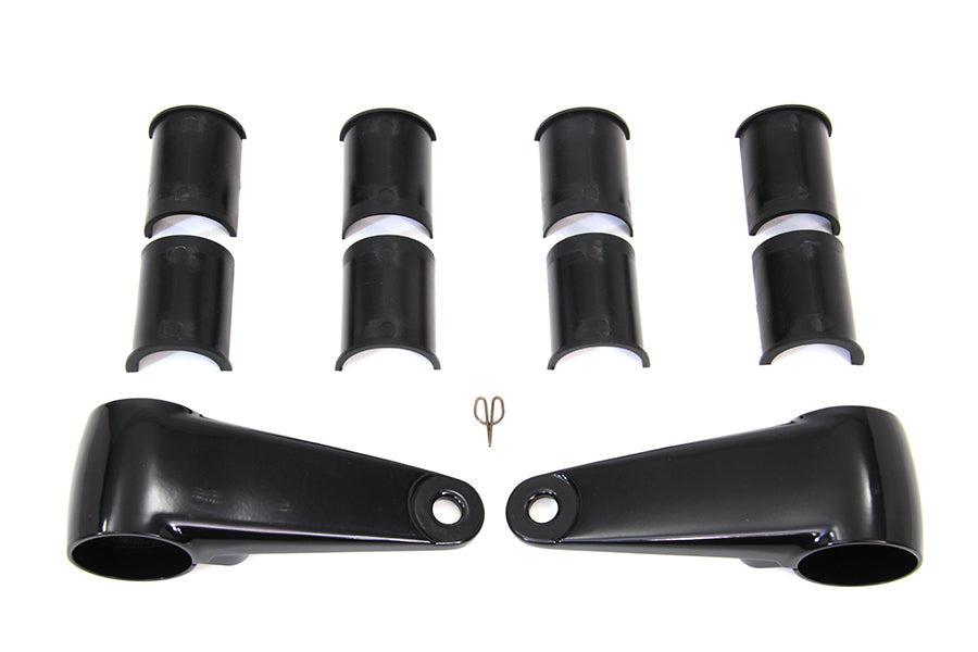 31-1351 - Side Mount Headlamp Bracket Kit Black by V-Twin