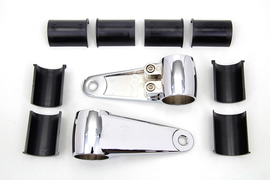 31-1353 - Universal Headlamp Mount Bracket Chrome by V-Twin