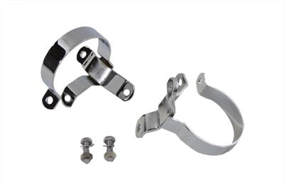 31-1560 - 3-1/4  Muffler Body Clamp Set Chrome by V-Twin
