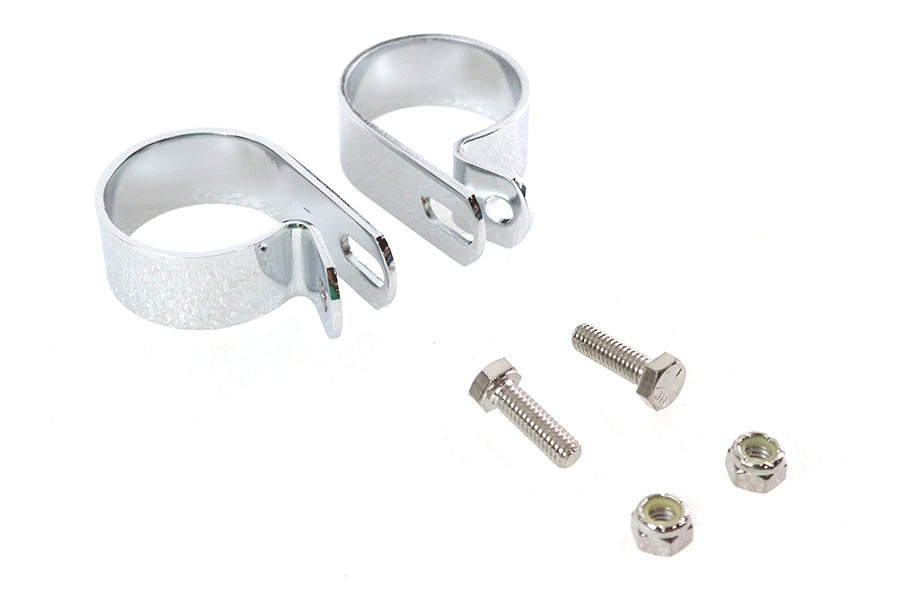 Chrome 1-7/8 inch Exhaust Clamp Set