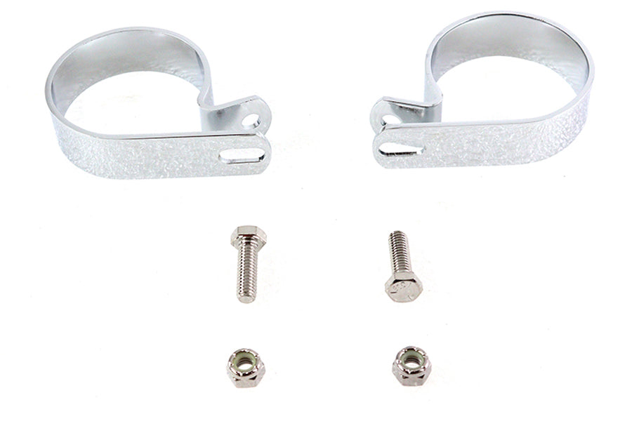 Chrome 2-1/2 inch Exhaust Clamp Set