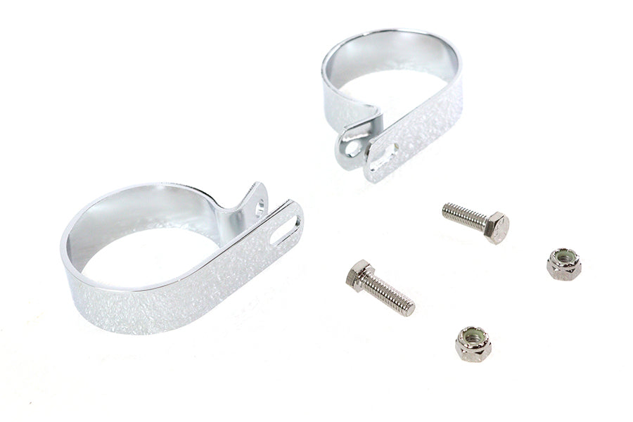 Chrome 2-1/2 inch Exhaust Clamp Set