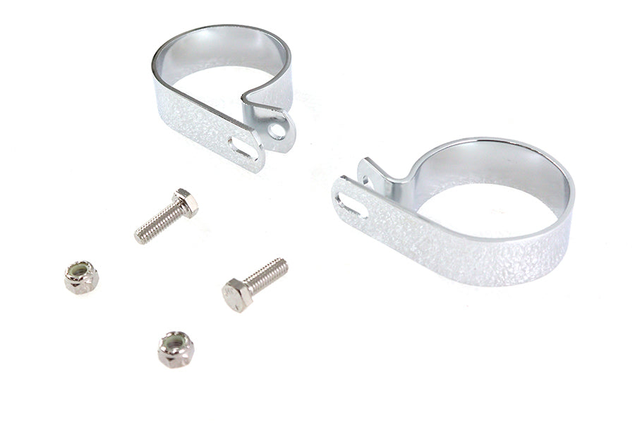 Chrome 2-1/2 inch Exhaust Clamp Set